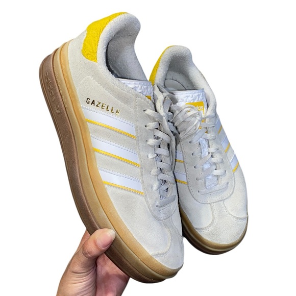 Adidas Gazelle Bold W Womens 8 Grey/Gold - Picture 7 of 9